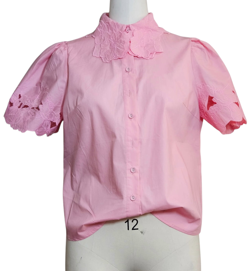 Lilly Lace Scallop Button Up