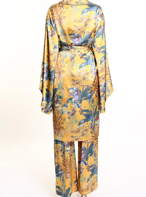 Gilded Florals Kimono/Pant Set