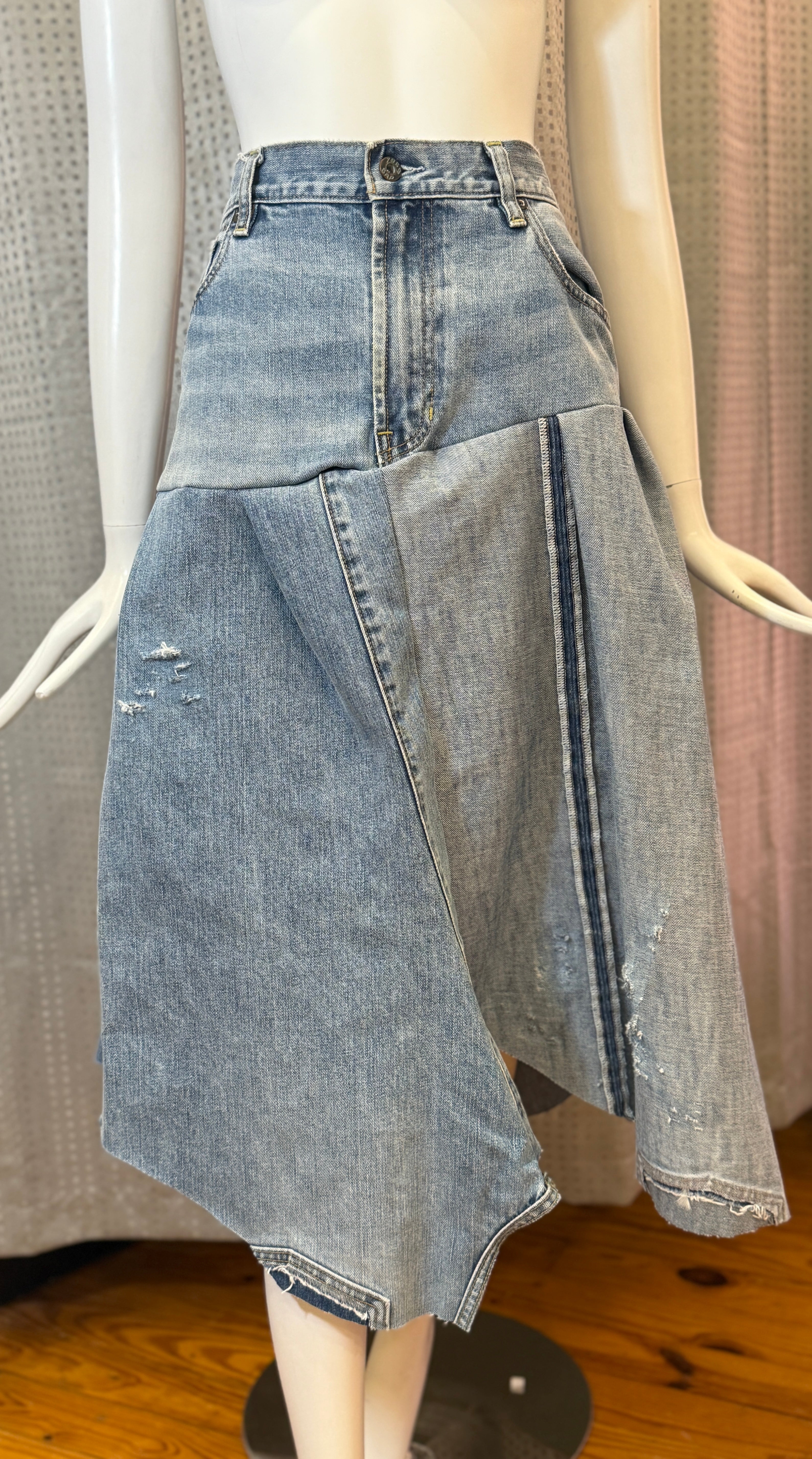 Daisy Denim Circle Skirt