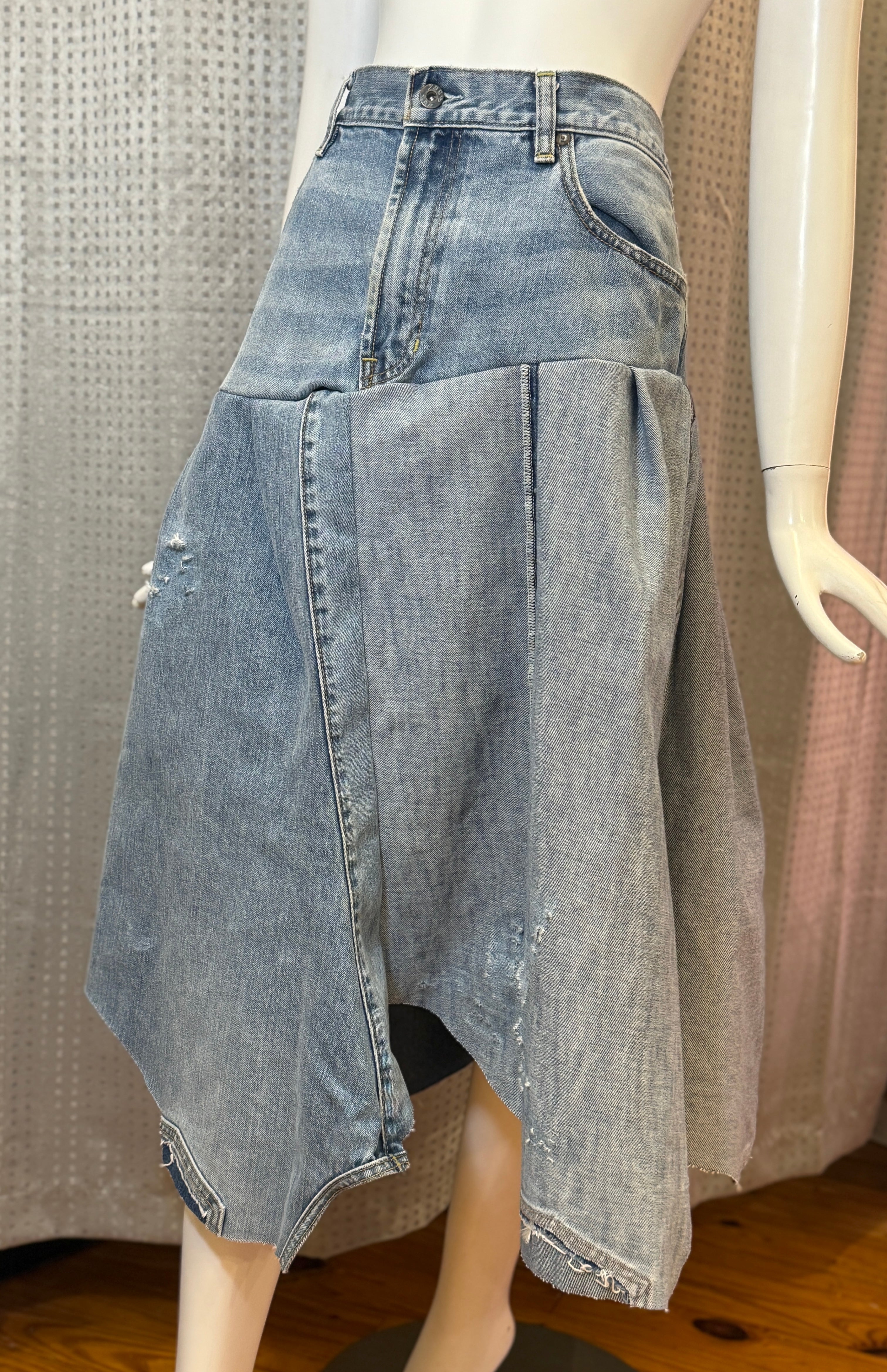Daisy Denim Circle Skirt