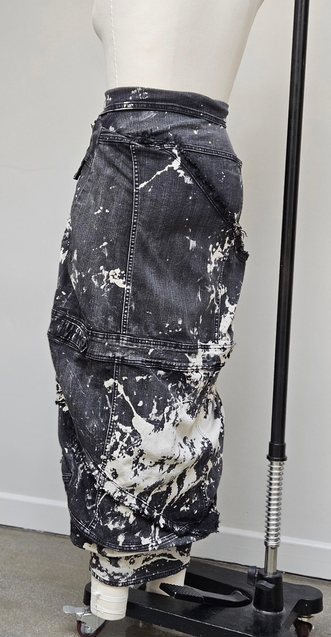 Storm Cloud Denim Skirt