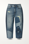 Patchwork Barrel jeans