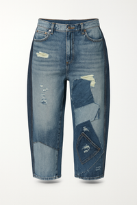 Patchwork Barrel jeans