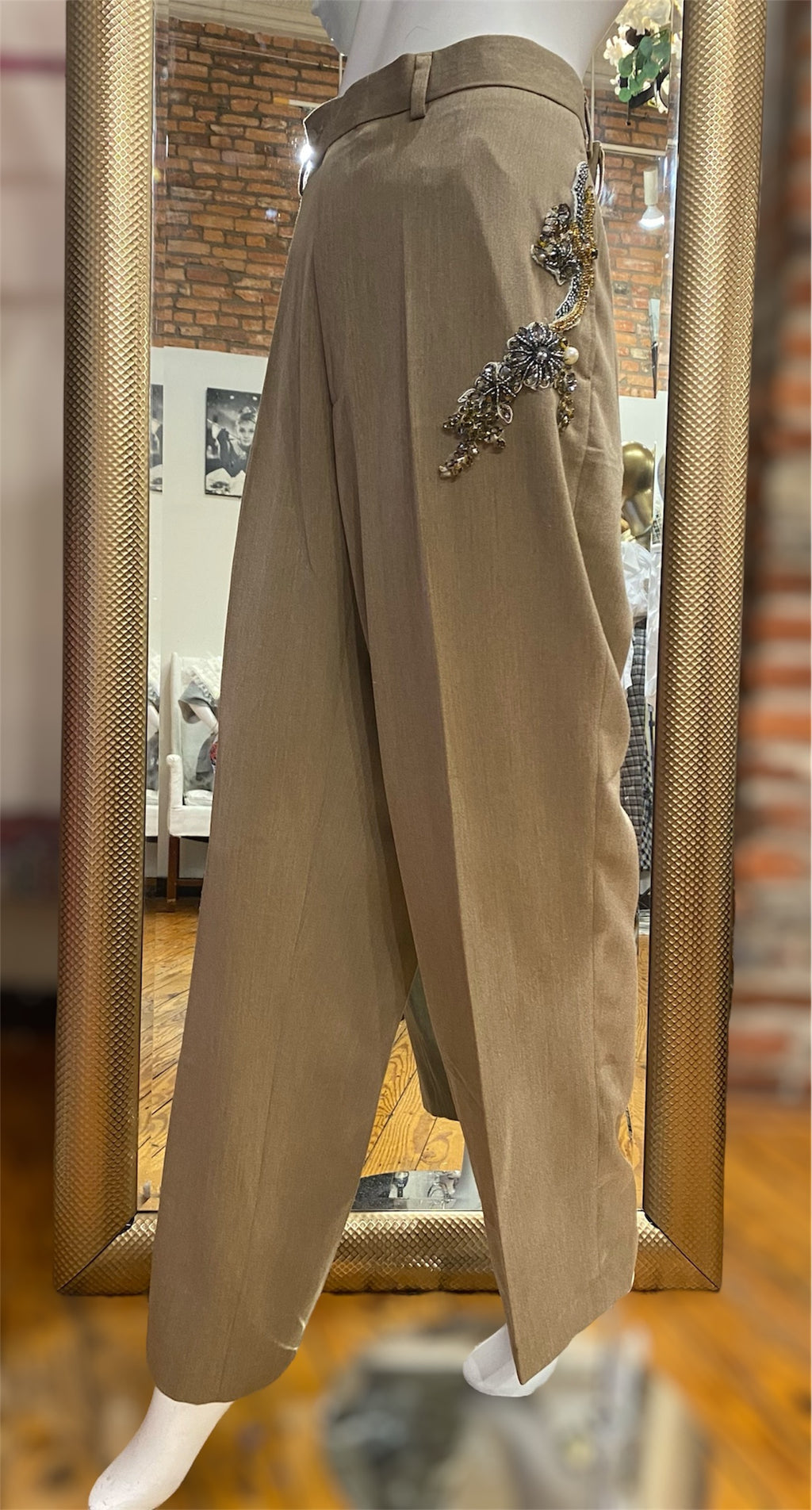 Bejeweled Business Slacks (Camel)