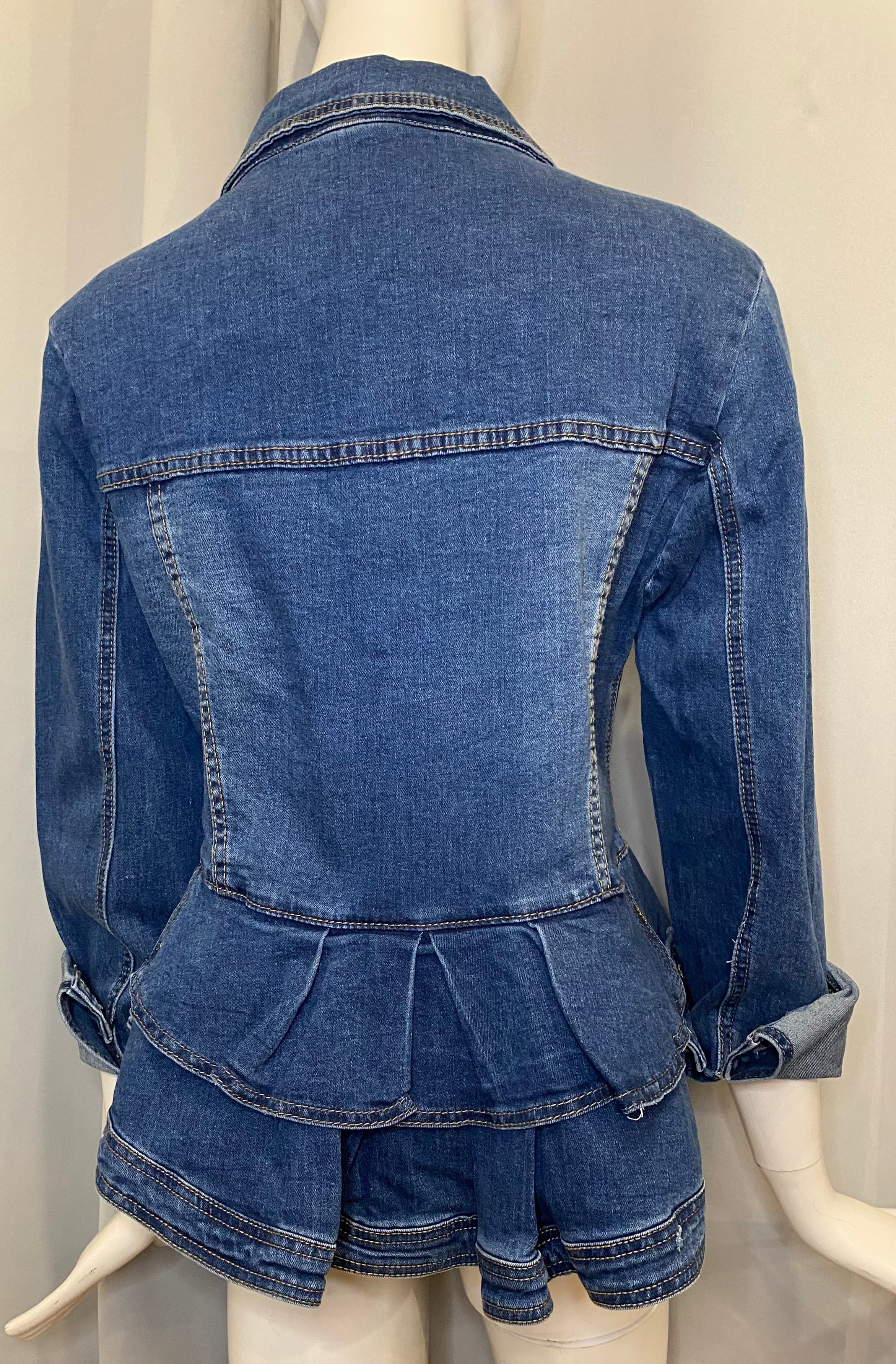 Perfect Peplum Jean Jacket