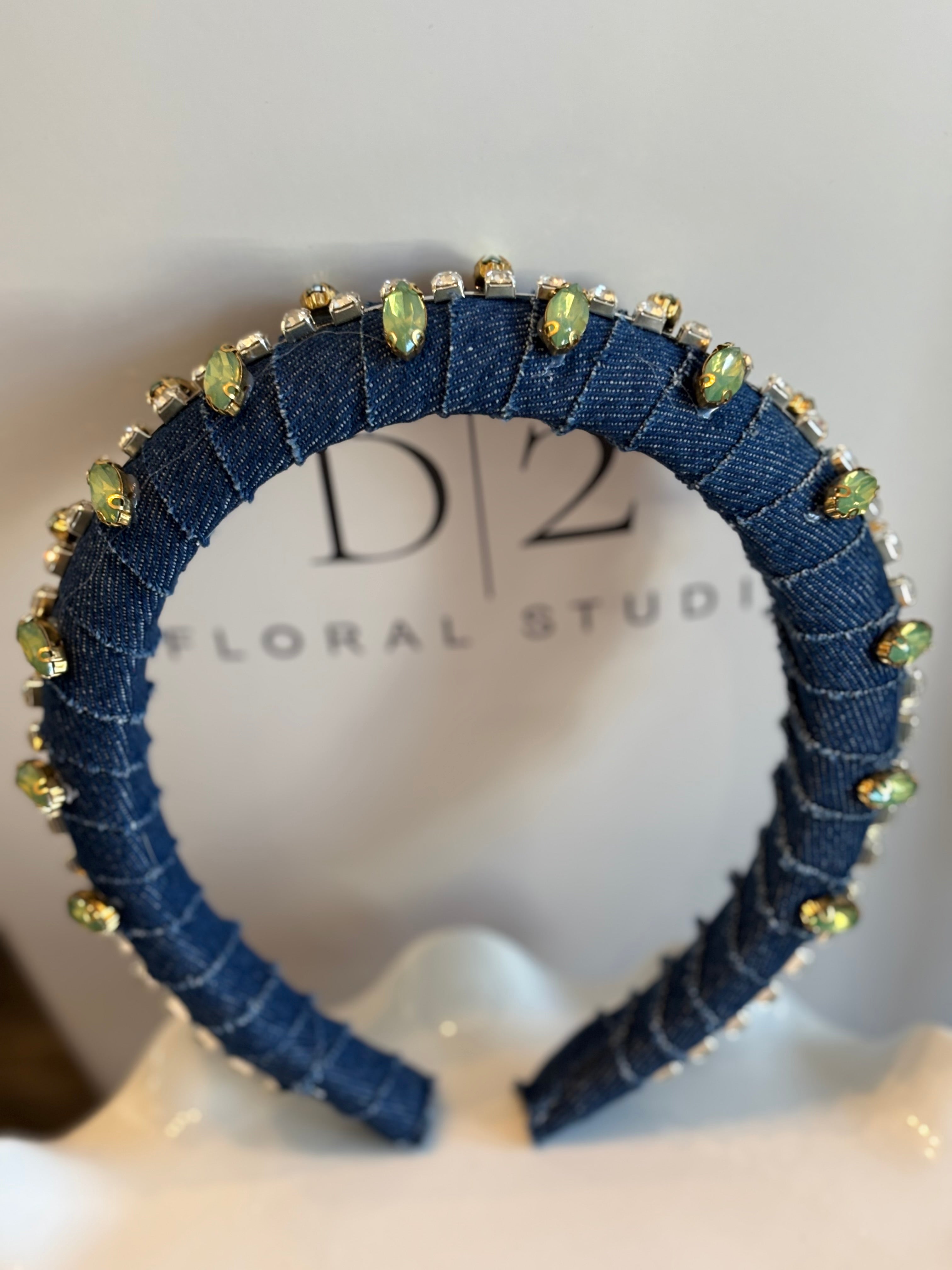 Denim Crown Headband
