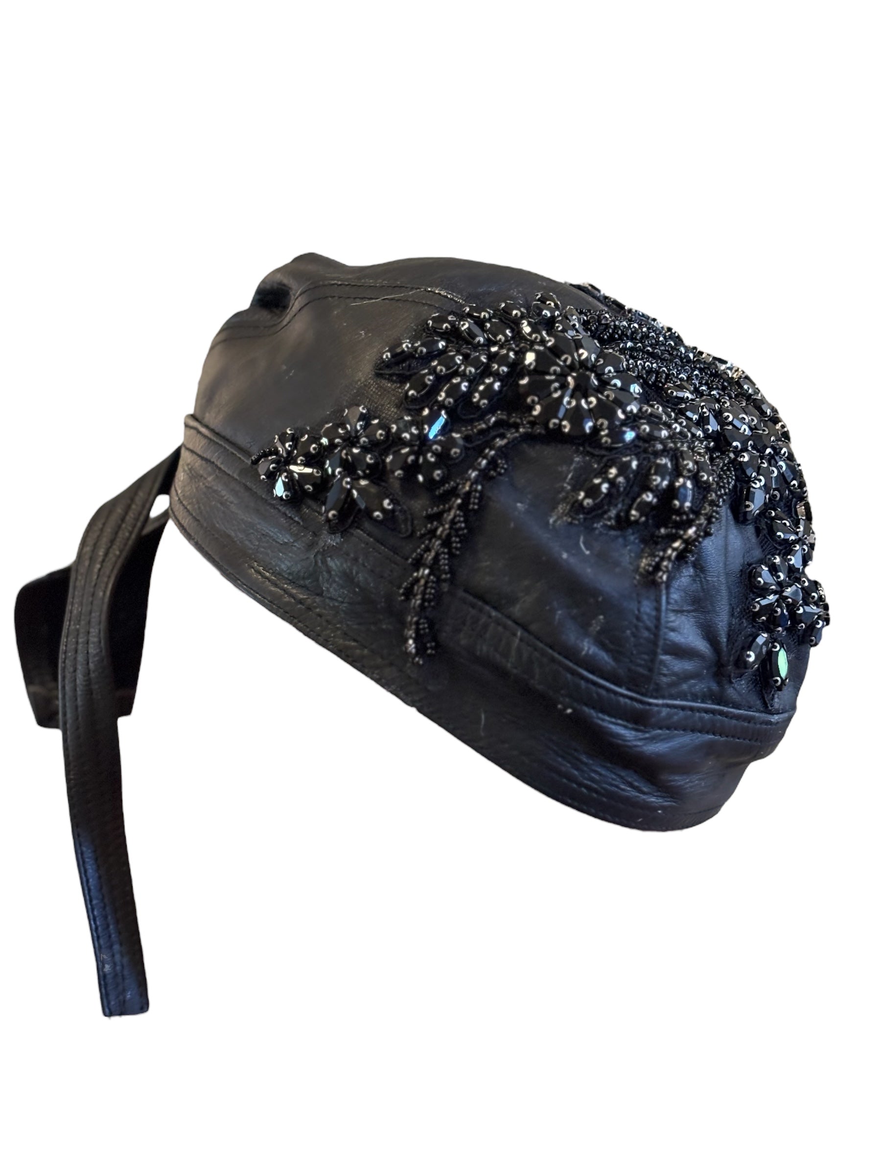 Smokey Stoned Leather Cap