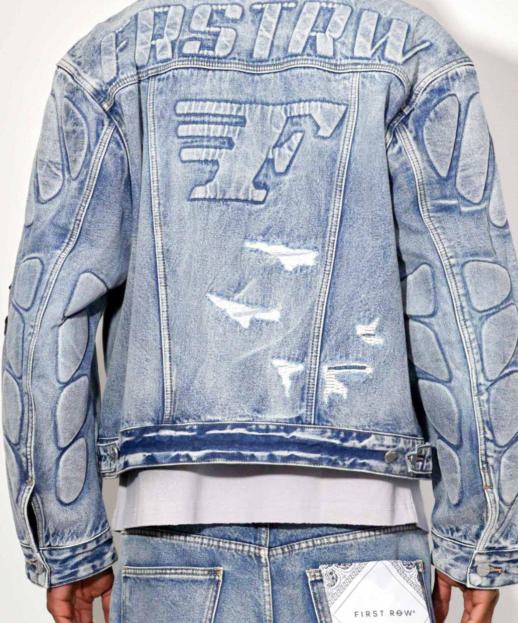 Moto denim racer jacket (unisex)