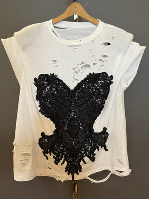 Trompe-l'œil bustier t shirt
