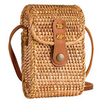 Natural Neo Phone Straw Bag