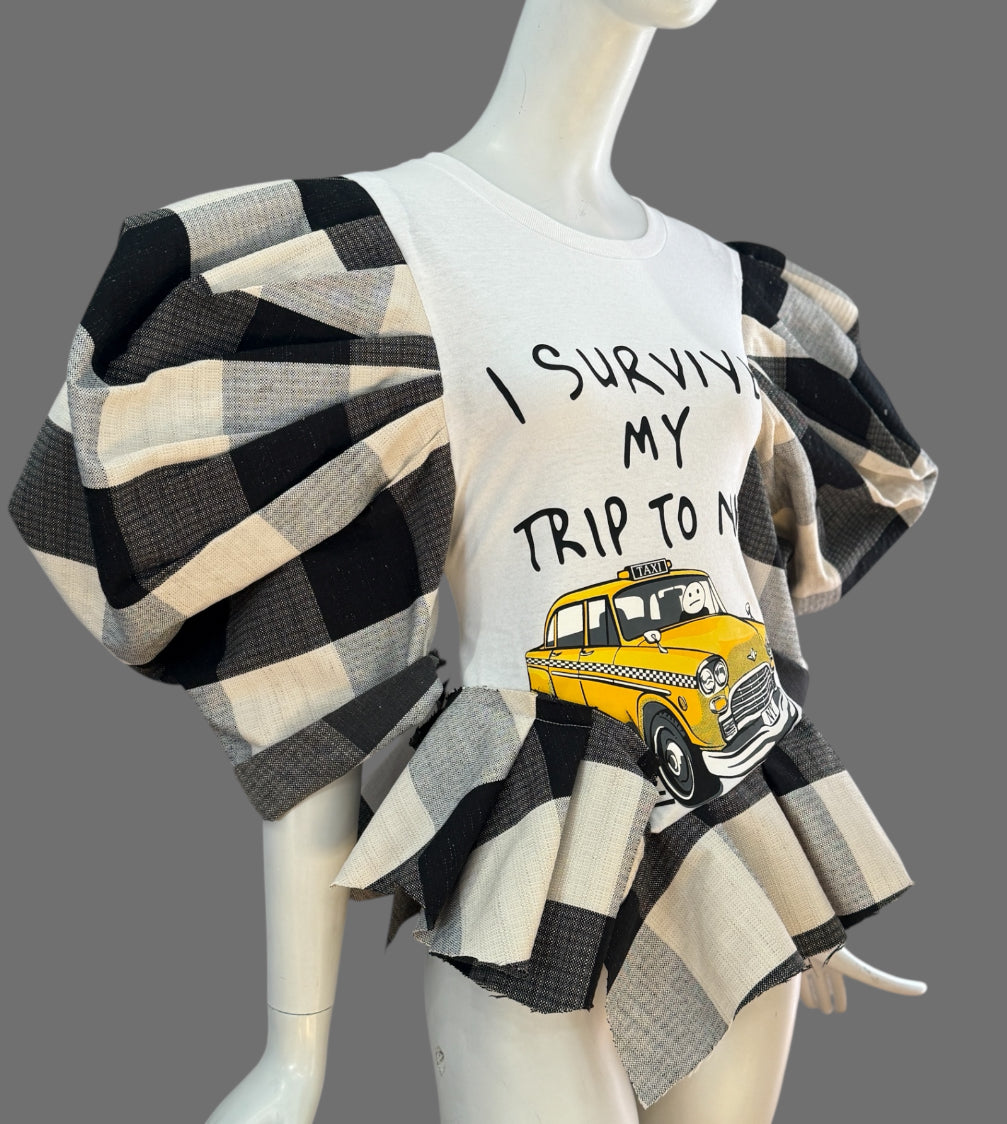 A Trip to NYC Peplum Top