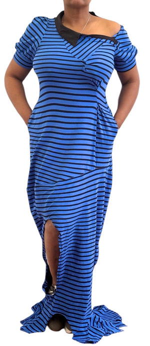 Custom Azure Rhythm Maxi Dress