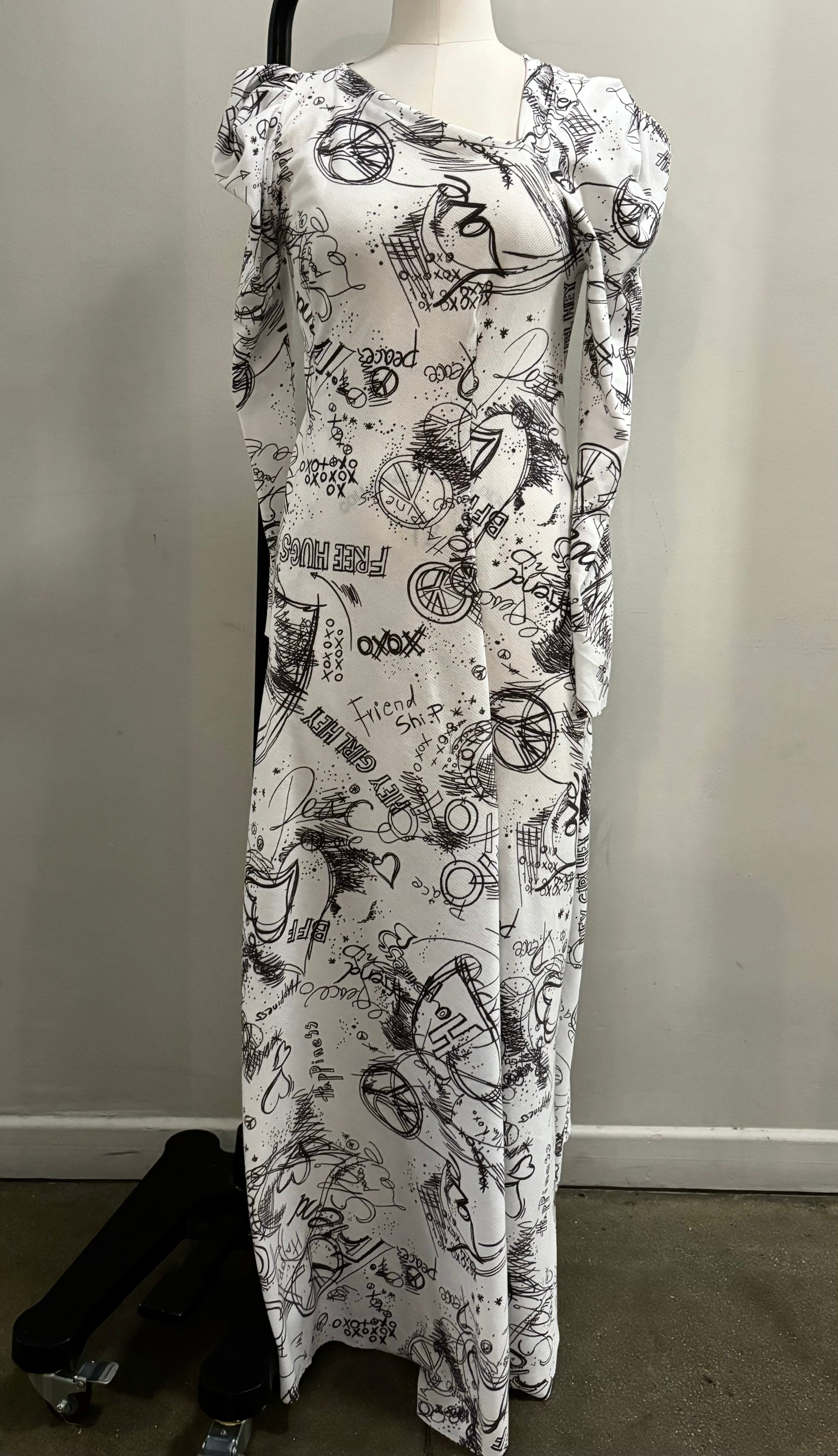 Sketch Me in Love Maxi Dress