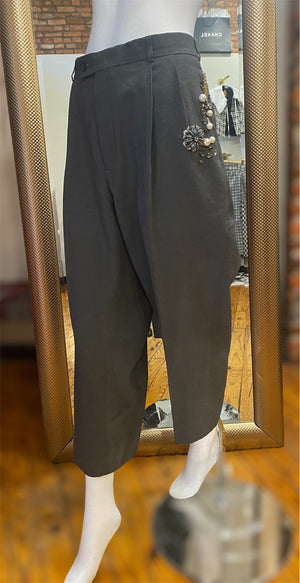 Jeweled Business Slacks (Charcoal)