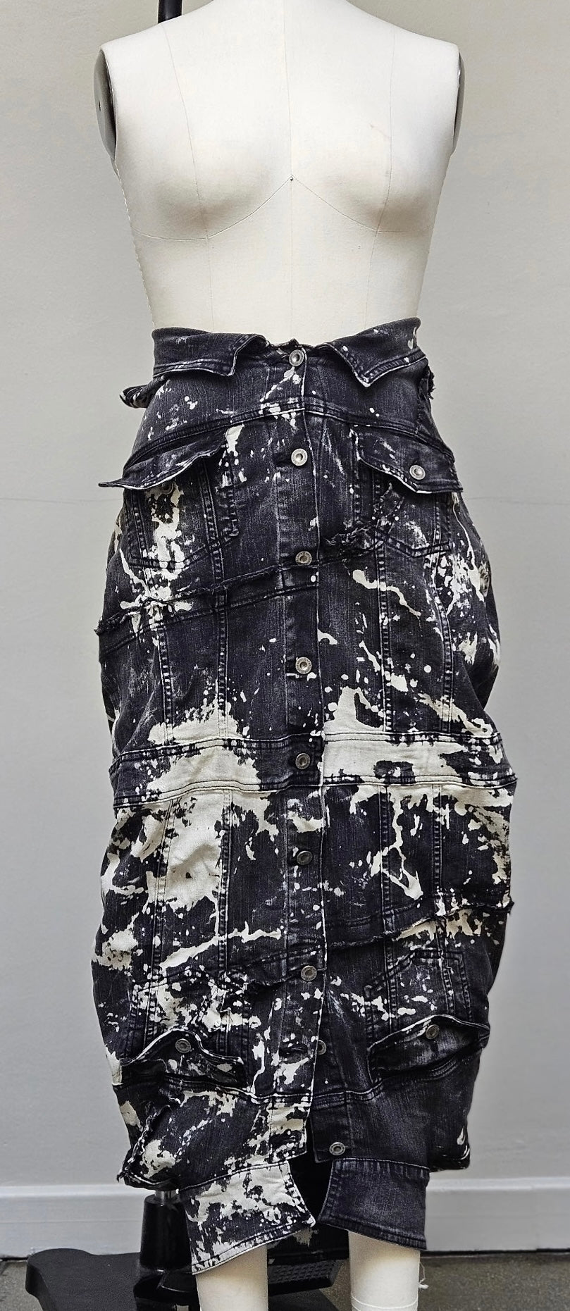 Storm Cloud Denim Skirt