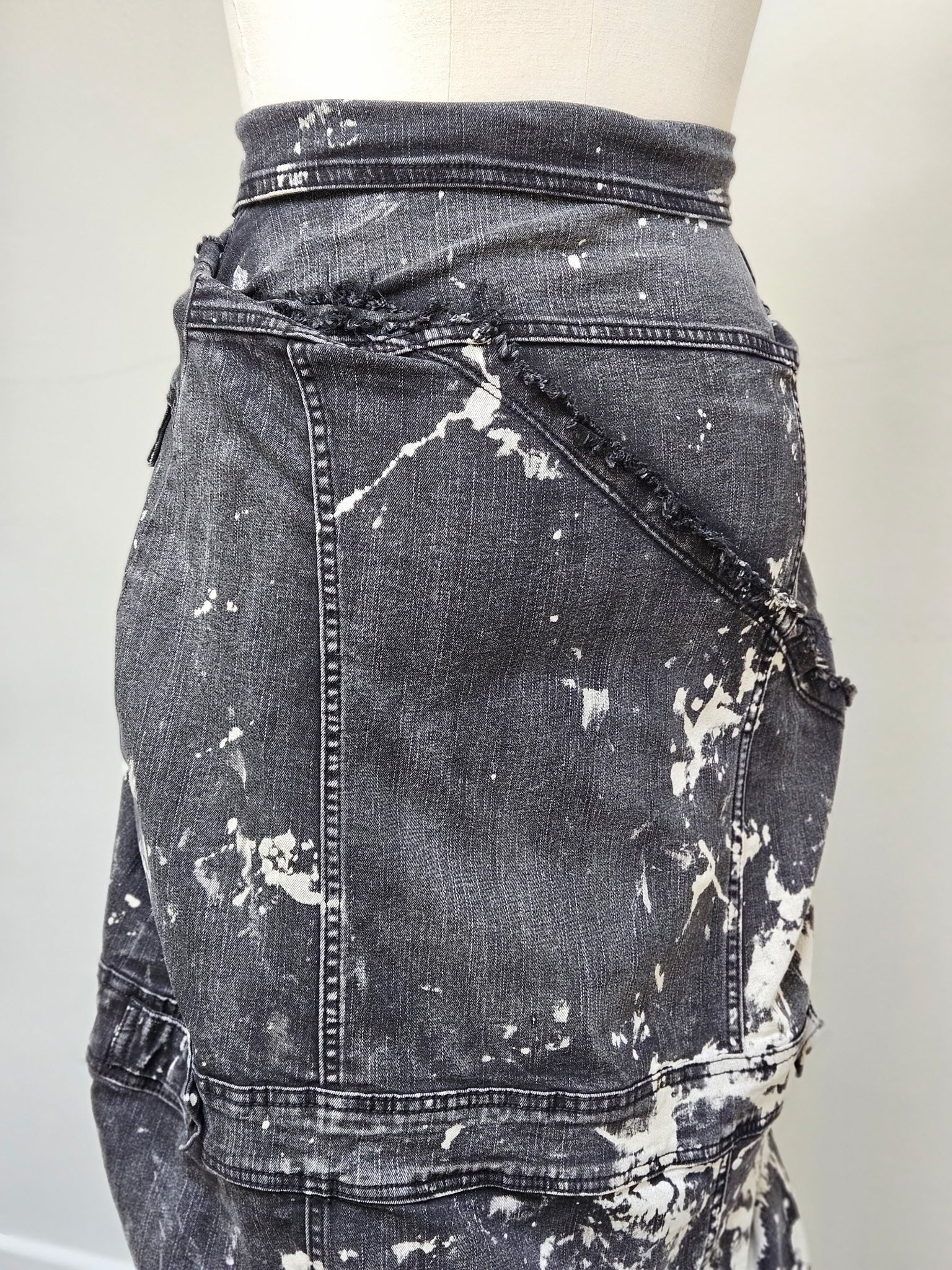 Storm Cloud Denim Skirt