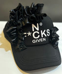 No F*cks Given Cap - Leather Ed .