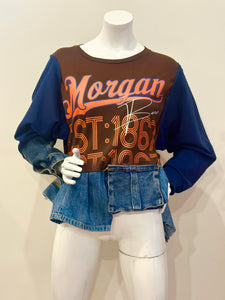 Let’s Go Morgan Bears Peplum Top