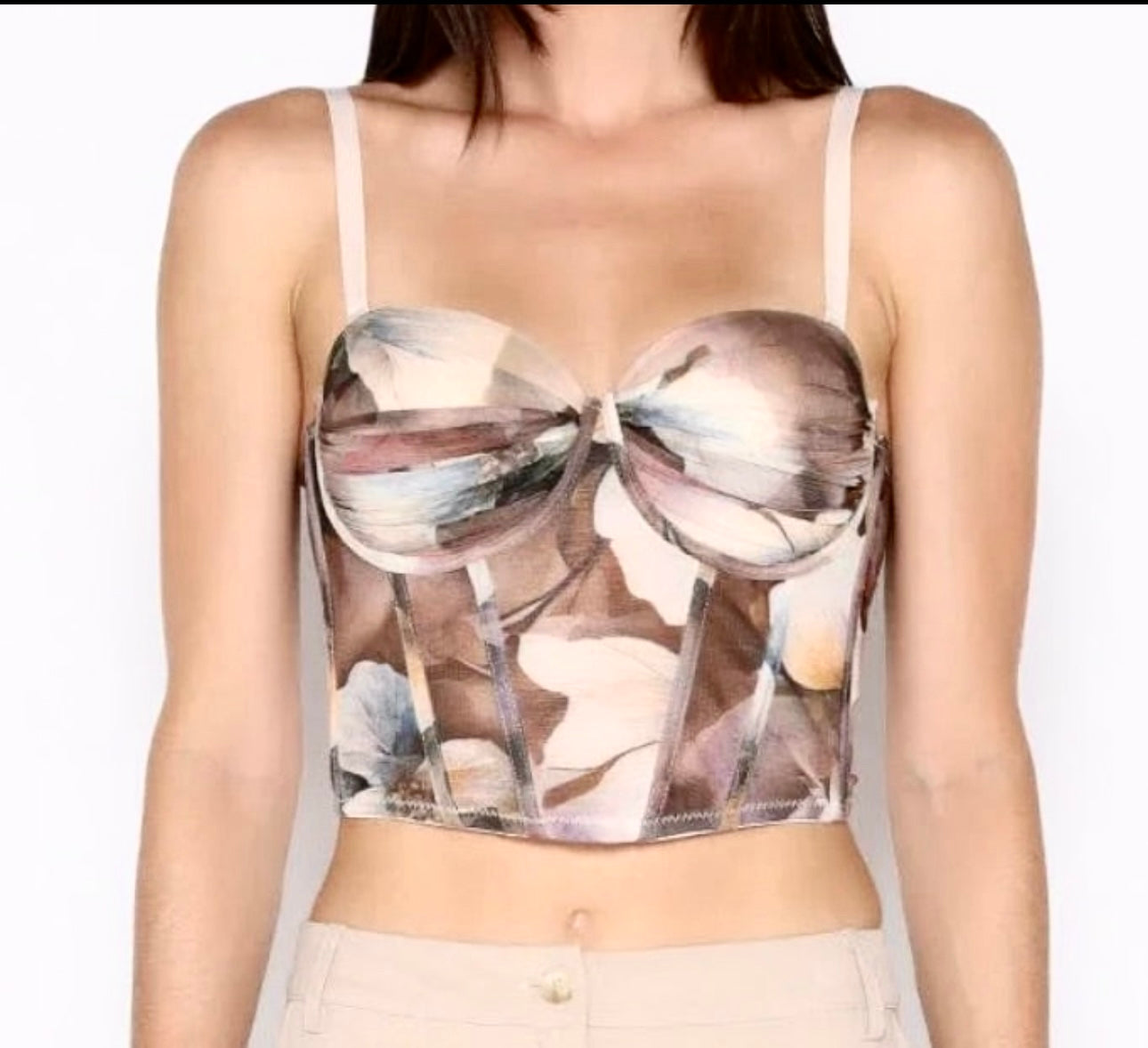 “Whispers in Bloom Mesh Corset”