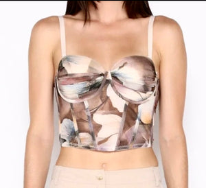 “Whispers in Bloom Mesh Corset”