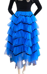 Holiday Blues Tiered Skirt