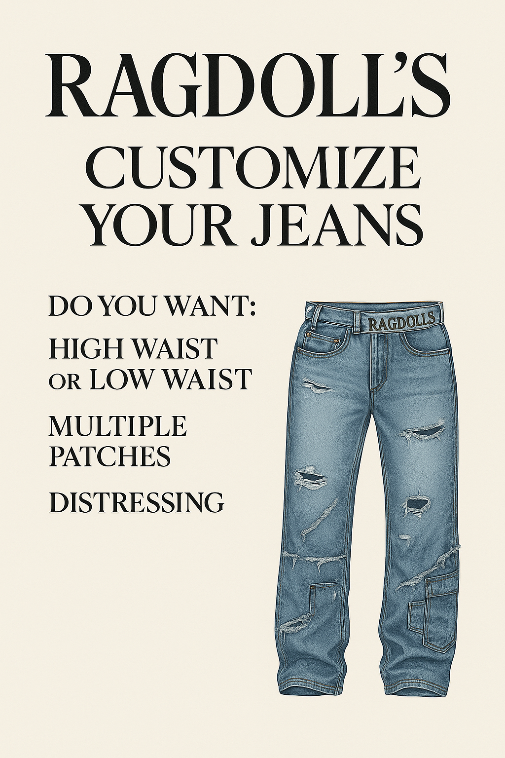 Extreme Patched + Distressed Jeans – The Denim Lab by Ragdoll’s Couture