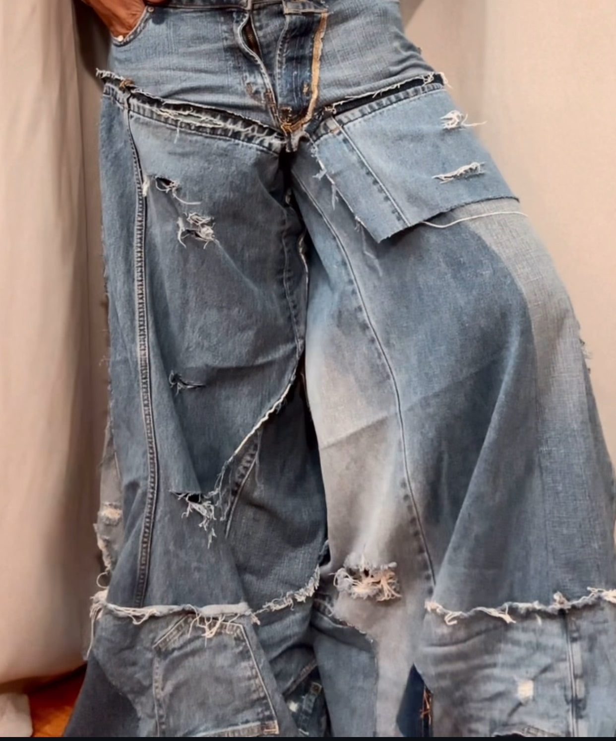 Extreme Patched + Distressed Jeans – The Denim Lab by Ragdoll’s Couture