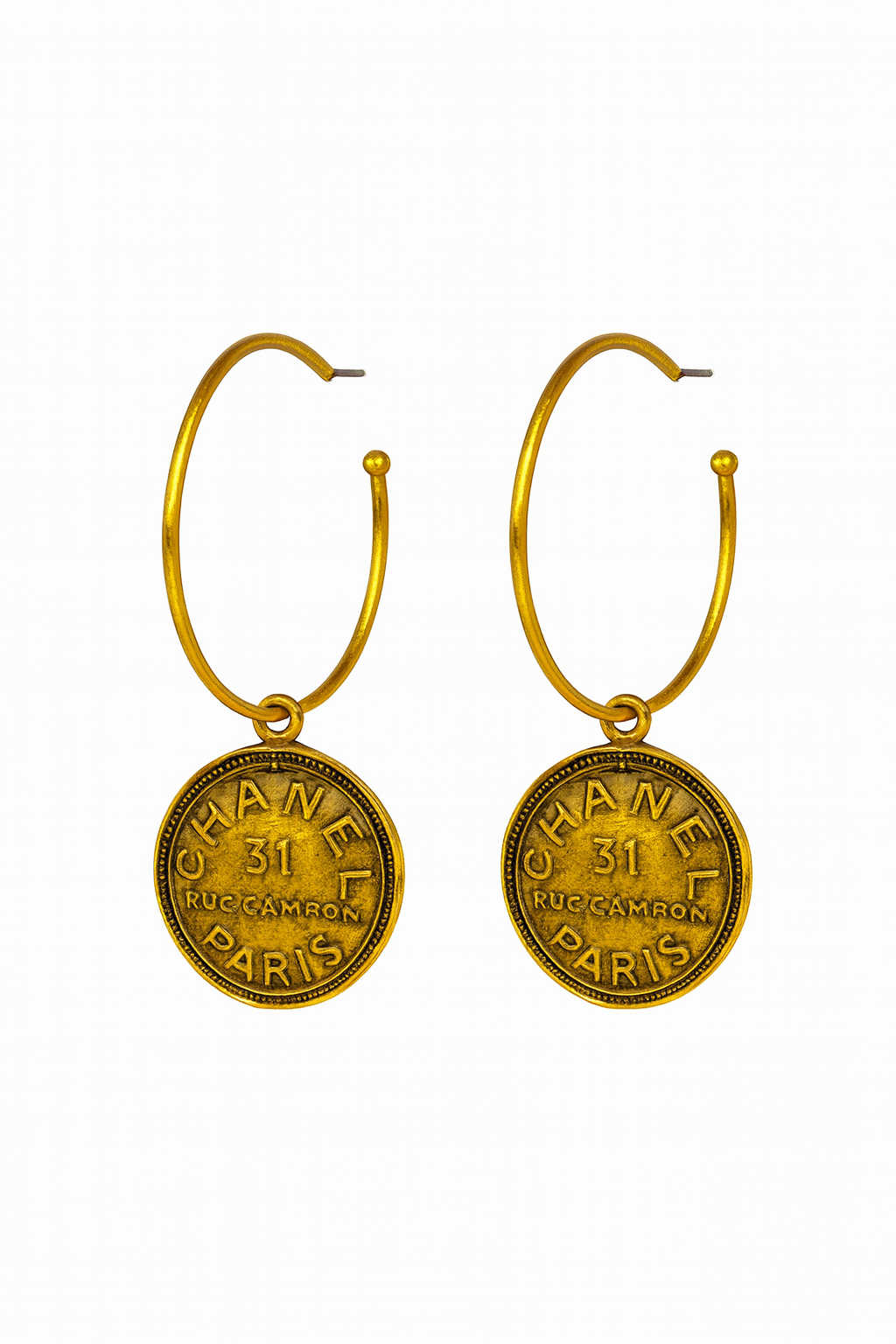 Rue Cambon Coin Hoop Earrings