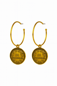 Rue Cambon Coin Hoop Earrings