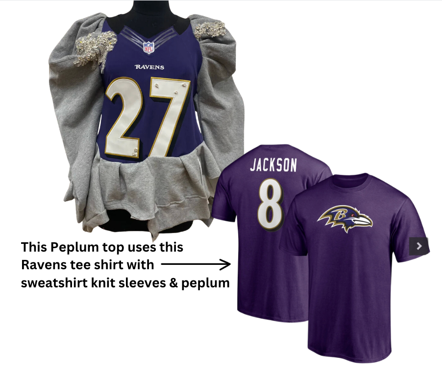 Custom Ravens Tshirt Peplum
